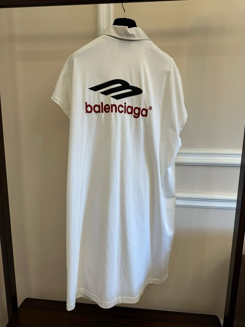Balenciaga White Logo Polo Shirt